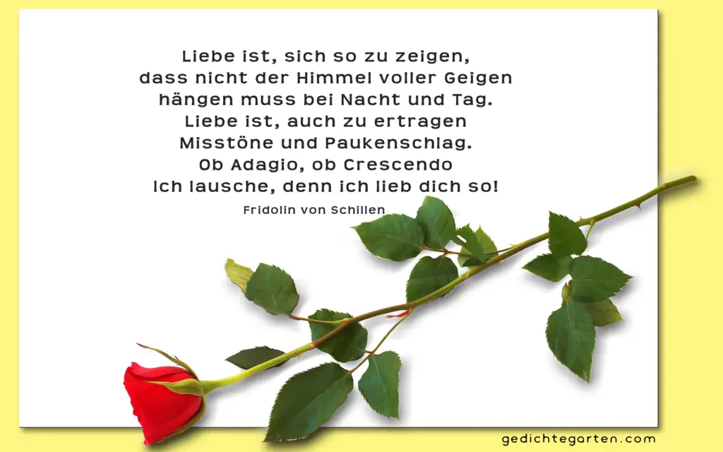 Liebesgedicht von Fridolin von Schillen - Liebe zeigen