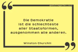Demokratie schlechteste Staatsform - Winston Churchill - Zitat