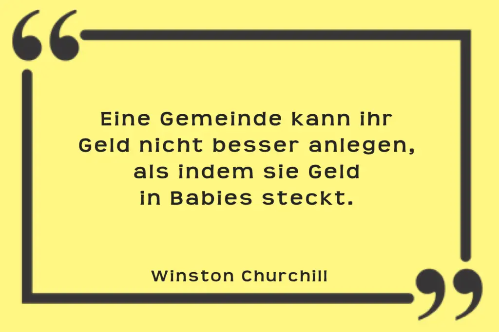 Gemeinde und Geld - Winston Churchill - Zitat