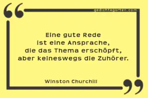 Gute Rede - Winston Churchill - Zitat