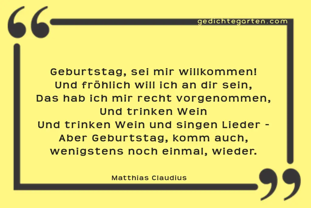 Matthias Claudius - Geburtstag
