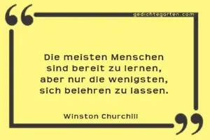 Bereit zu lernen - Winston Churchill - Zitat