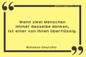 Zwei Menschen denken - Winston Churchill