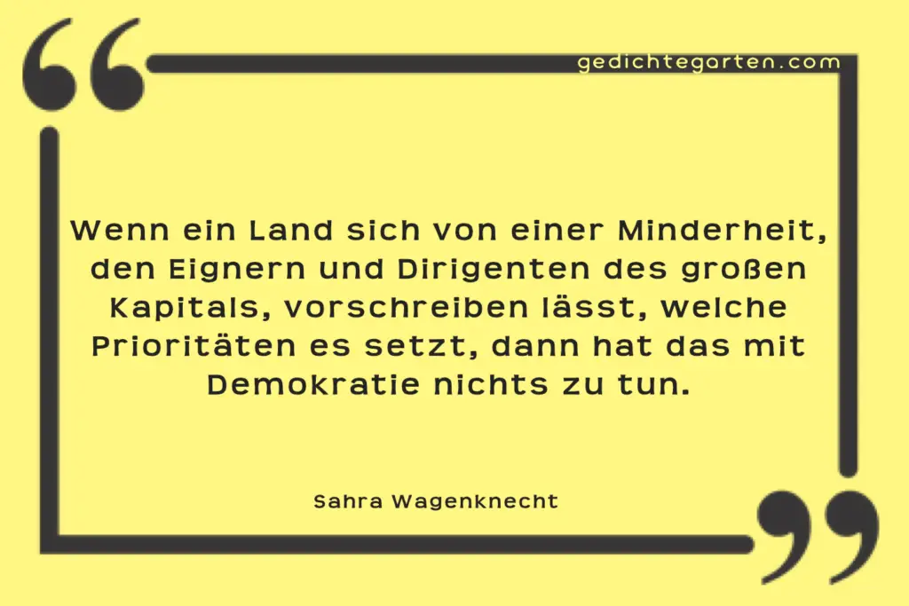 Minderheit - Land - Sahra Wagenknecht - Zitat