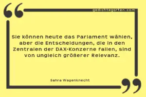 Parlament - Sahra Wagenknecht - Zitat
