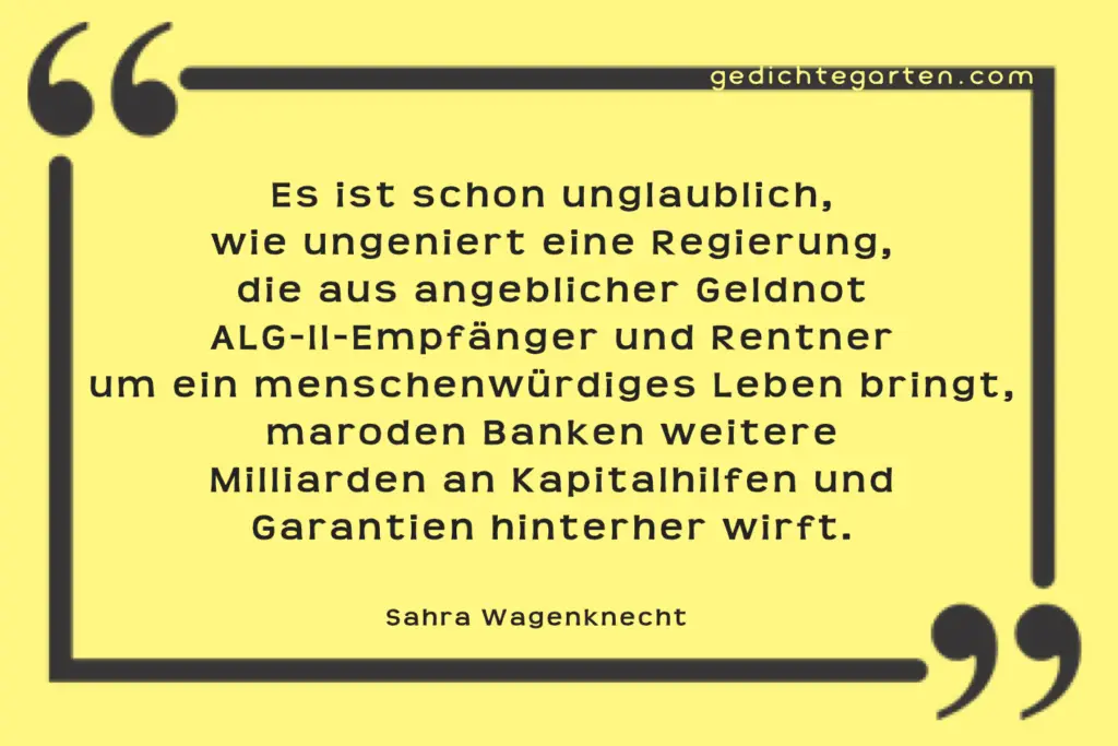 Regierung - Land - Sahra Wagenknecht - Zitat