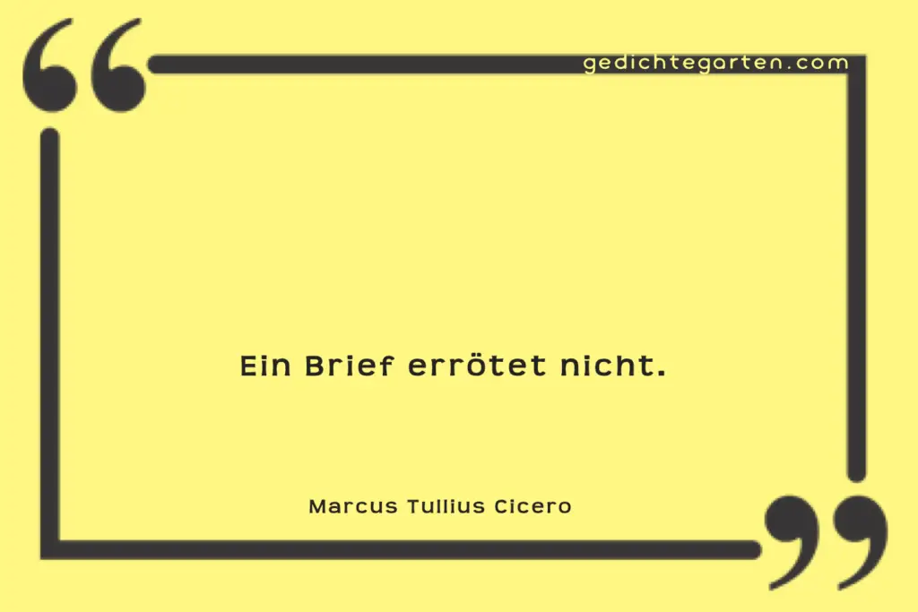 Marcus Tullius Cicero - Zitat - Brief