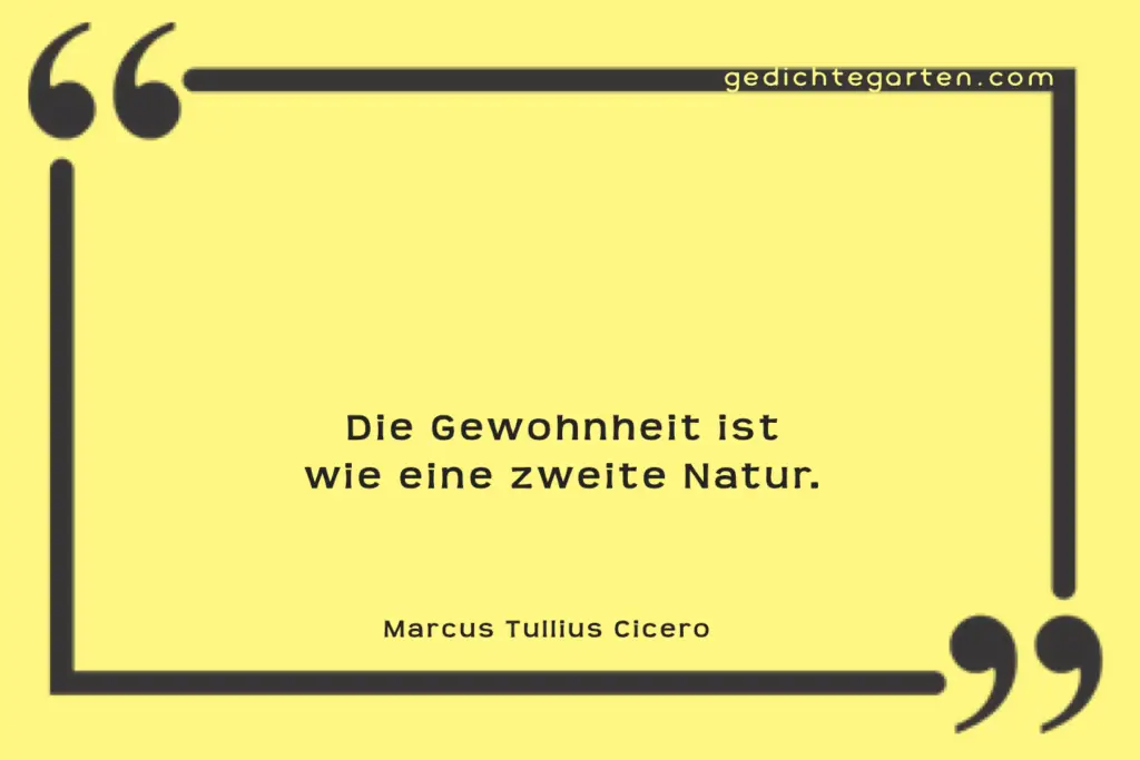 Marcus Tullius Cicero - Gewohnheit - Zitat 