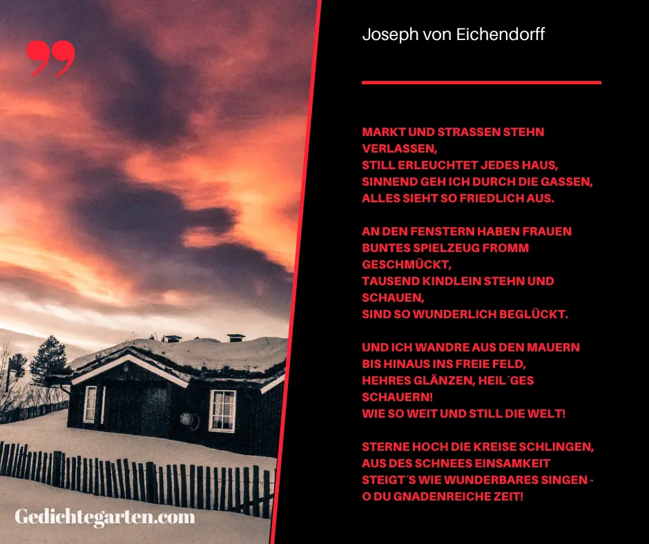 Joseph von Eichendorff - Weihnachtsgedicht - Weihnachten