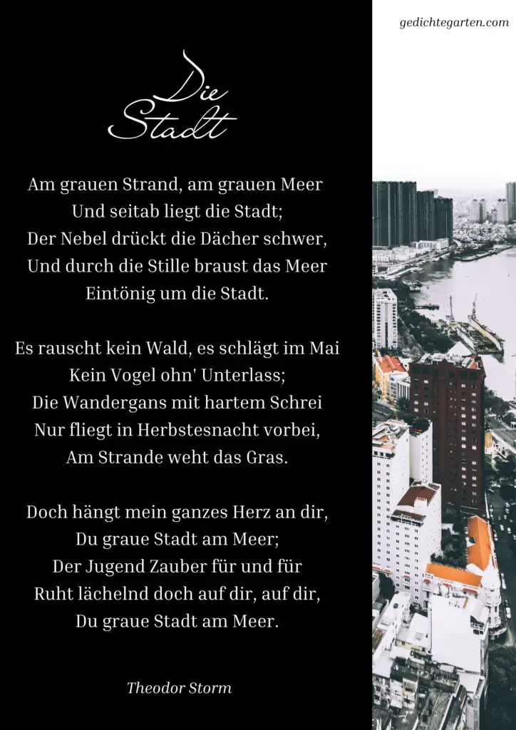Die Stadt - Theodor Storm - Gedicht 