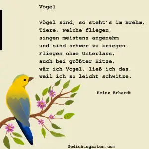 Gedicht - Vögel - Heinz Erhardt 