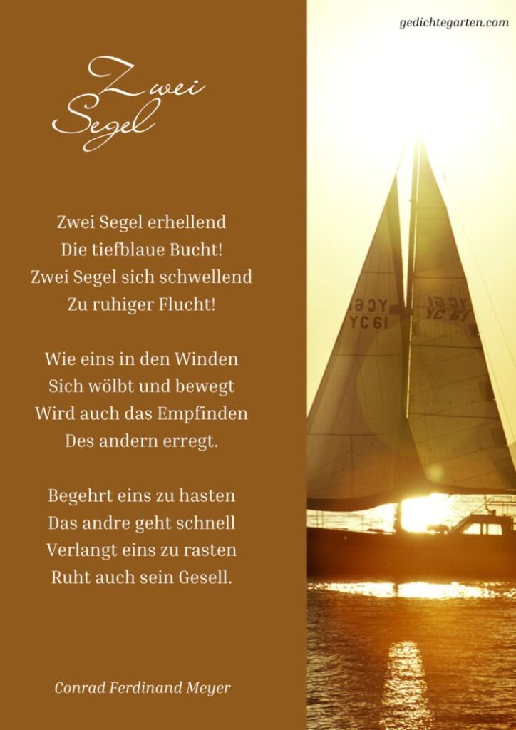 Zwei Segel – Eine Analyse des Gedichts von Conrad Ferdinand Meyer 🌊🌹 2 Zwei Segel Conrad Ferdinand Meyer Gedicht 🌹 Gedichte Garten