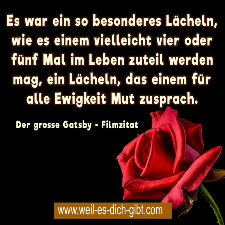 „Es war ein so besonderes Lächeln, wie es einem vielleicht vier- oder fünfmal im Leben zuteil werden mag, ein Lächeln, das einem für alle Ewigkeit Mut zusprach.“ – Die Magie eines einzigartigen Moments