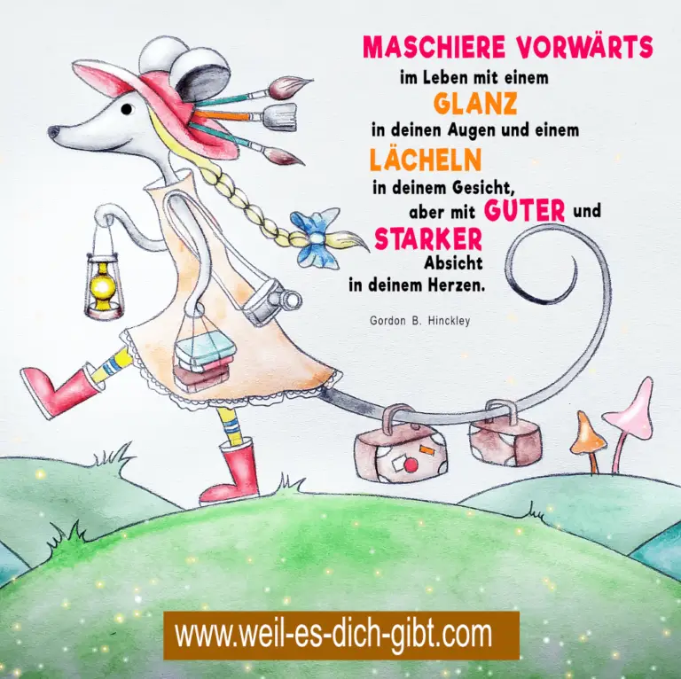 „Marschiere vorwärts im Leben mit einem Glanz in deinen Augen und einem Lächeln in deinem Gesicht, aber mit guter und starker Absicht in deinem Herzen.“ – Gordon B. Hinckley über Entschlossenheit und Lebensfreude