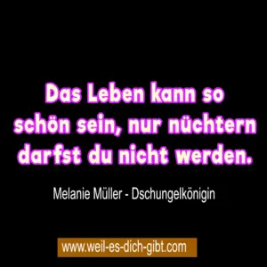 „Das Leben kann so schön sein, nur nüchtern darfst du nicht werden.“ – Melanie Müller über Eskapismus und Lebensfreude