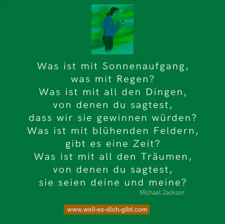 „Was ist mit dem Sonnenaufgang? Was ist mit dem Regen?“ – Michael Jacksons Botschaft in Earth Song