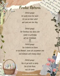 Lustiges Ostergedicht: „Ehrlich gesagt“ – das Ostergedicht für Erwachsene mit Humor