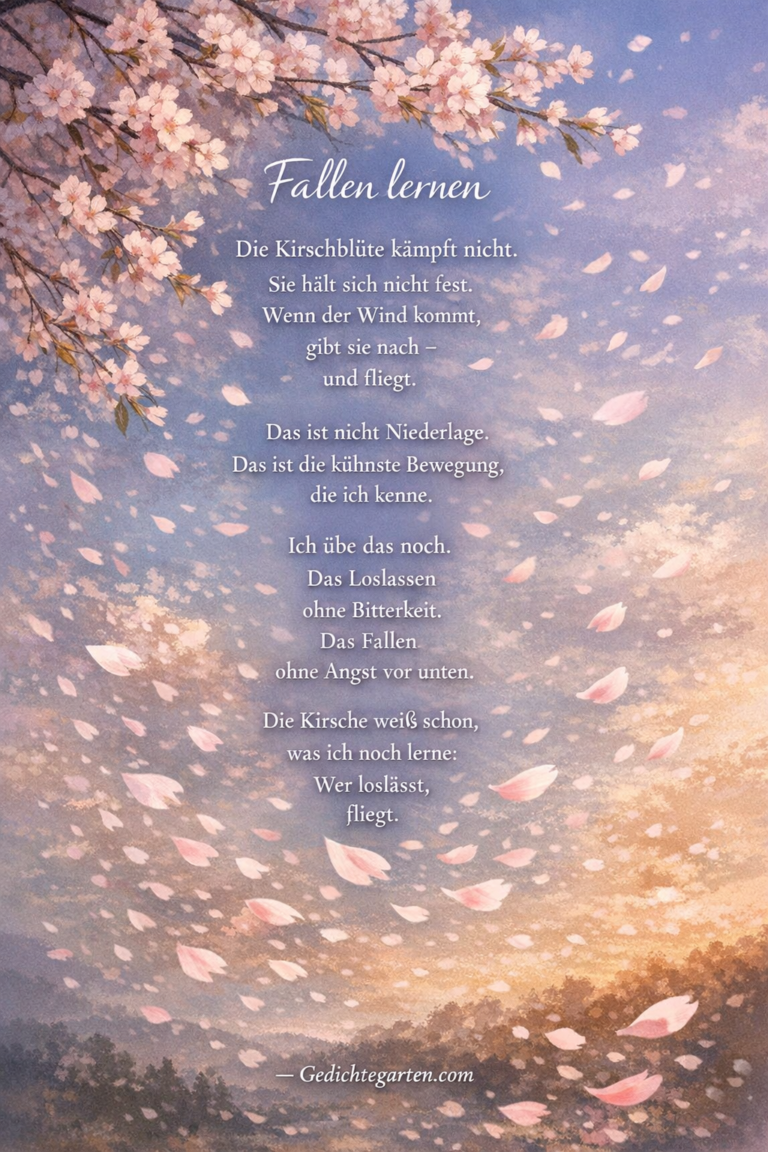 Kirschblüte Gedicht Loslassen: „Fallen lernen“ – wenn Loslassen das Mutigste ist