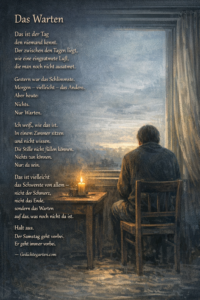 Stiller Samstag Gedicht: „Das Warten“ – der vergessene Tag zwischen Schmerz und Hoffnung