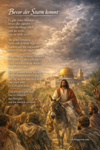 Palmsonntag Gedicht: „Bevor der Sturm kommt“ – der Tag, an dem alles noch möglich ist