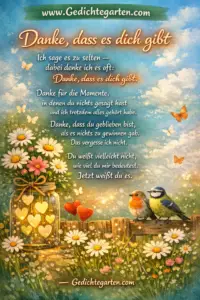 Gedicht über Dankbarkeit: „Danke, dass es dich gibt“ – für alle, die jemanden haben