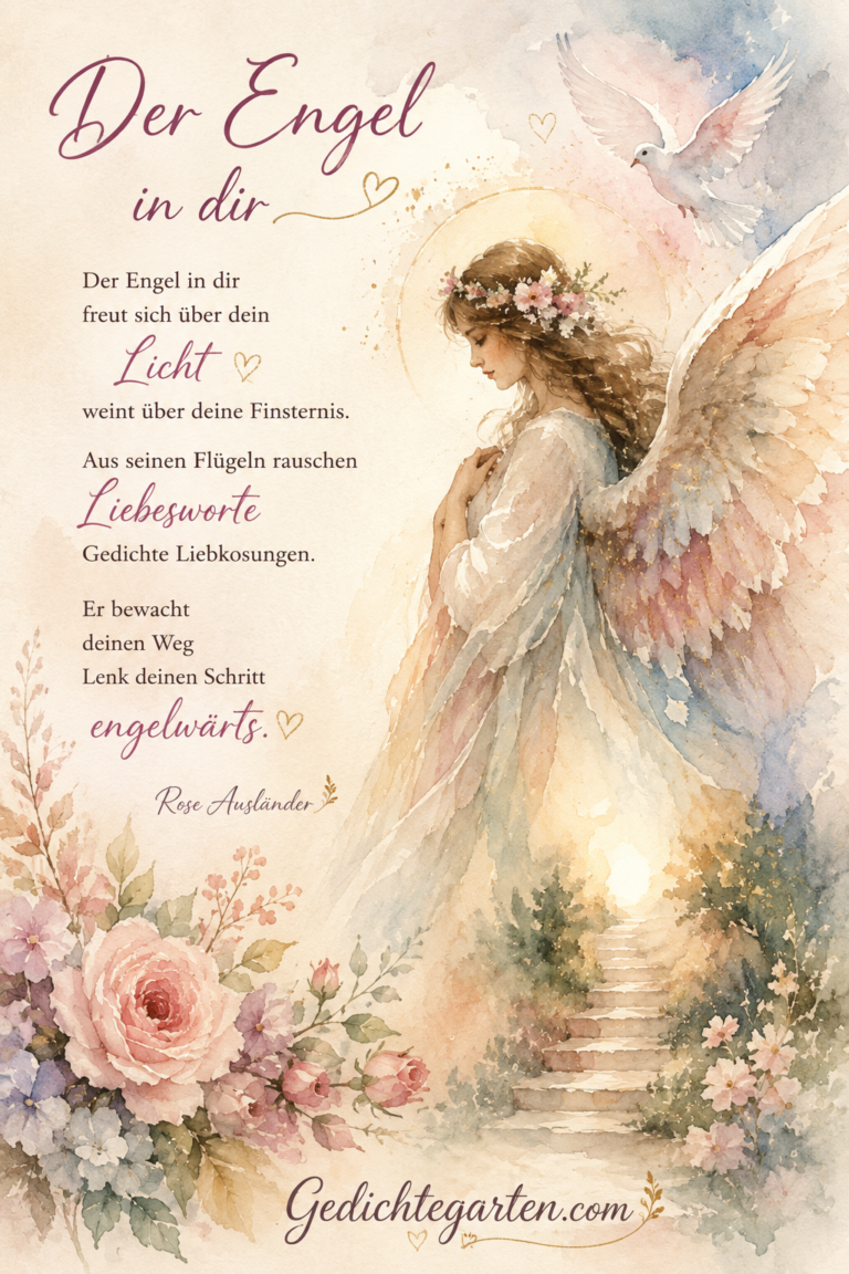 Der Engel in dir – Gedicht von Rose Ausländer über Licht, Liebe und innere Kraft