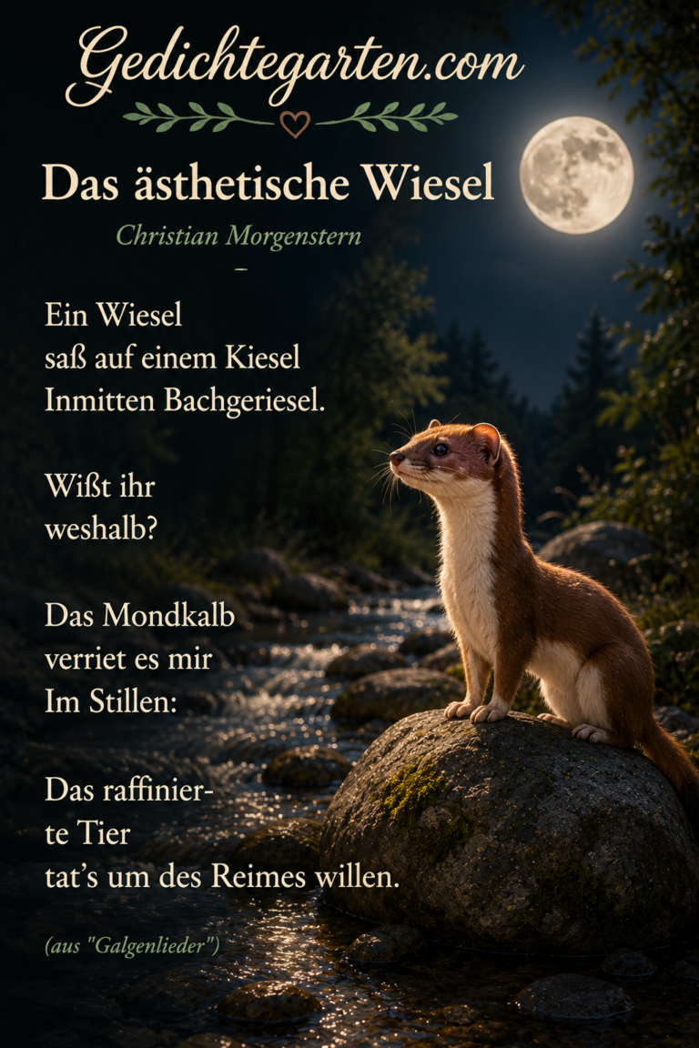 Das ästhetische Wiesel von Christian Morgenstern: Gedicht und Bedeutung